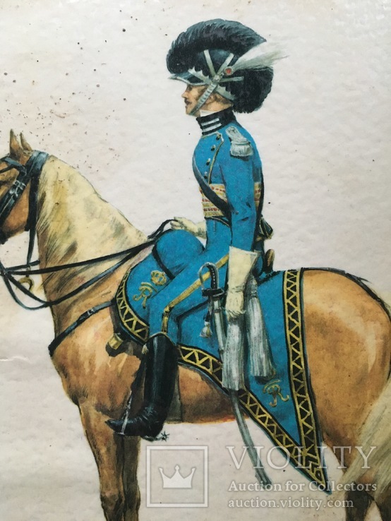 Картинка 220х275 мм, офицер конной артиллерии, Королевство Вюртемберг, 1811 г, фото №4