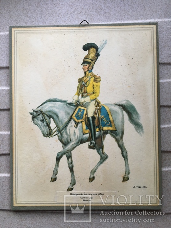 Картинка 220х275 мм, ротмистр конной гвардии, Королевство Саксония, 1810 г, фото №3