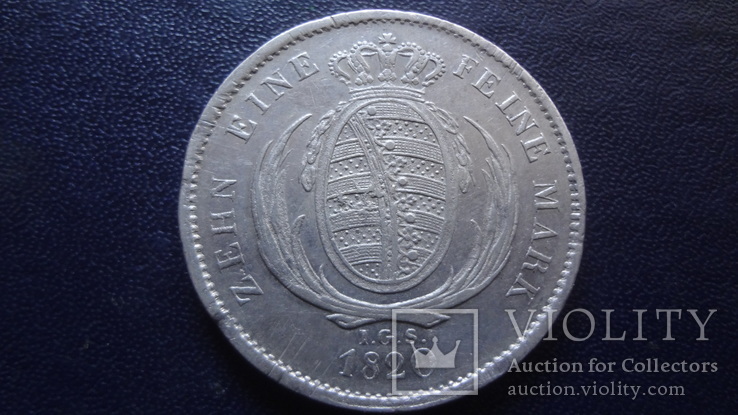1  талер  1820  Саксония   серебро  (3.3.1)~, фото №5