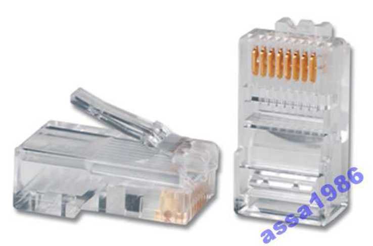 Коннектор -штекер сетевой для кабеля витая пара RJ45 8P8C kat 5E поштучно 1 лот 1 штука