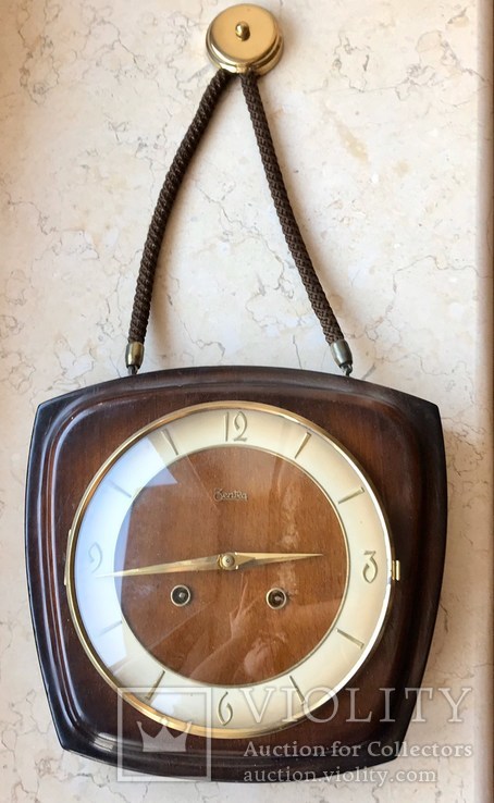 ZENTRА  настенные часы с боем в стиле Арт Деко. Германия, фото №2