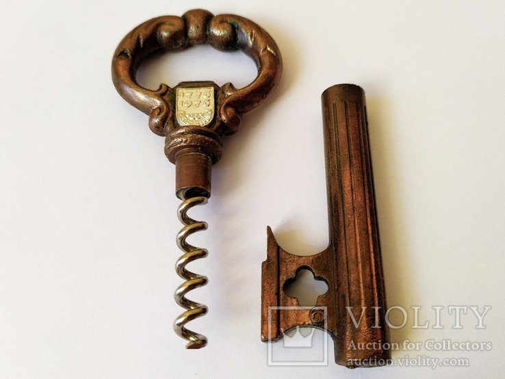 Штопор Ключ Днепропетровск 200 лет 1776-1976 Corkscrew Key Bottle Opener, фото №4