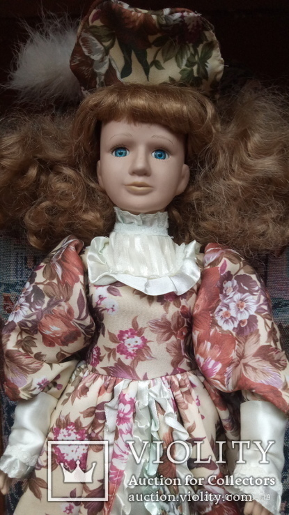 Фарфоровая кукла 58см, фото №2
