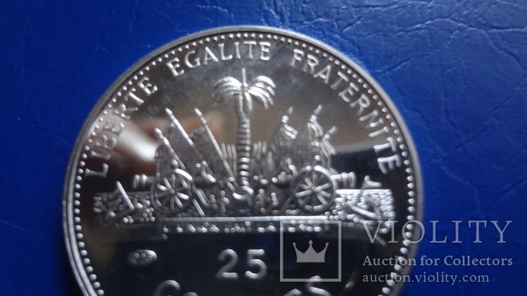 25  гурдес 1973  Гаити  серебро    ($8.3.3)~, фото №5