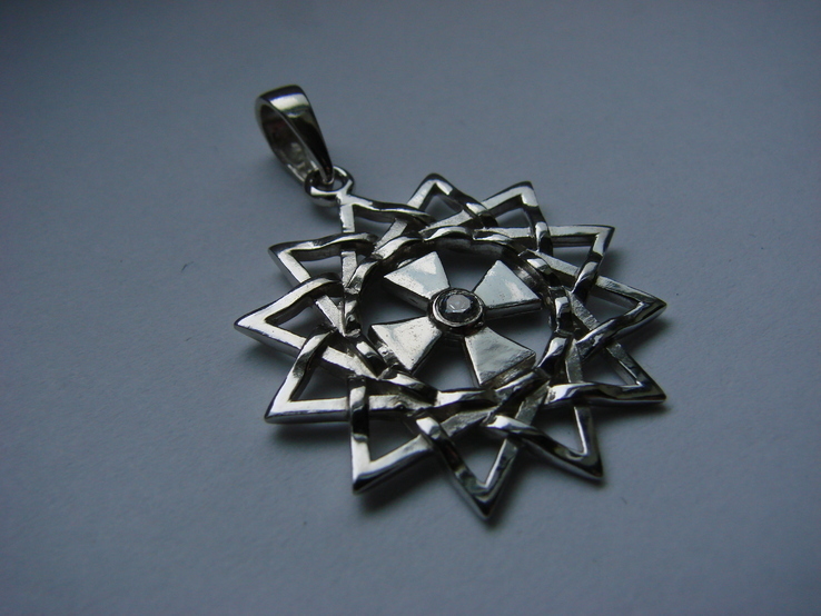 Звезда Эрцгаммы подвес серебро 925, фото №3