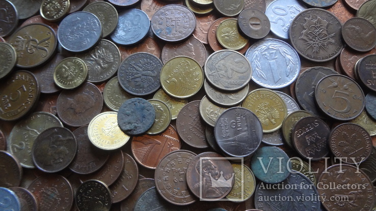 Супер - Гора иностранных монет без наших. 458 штук, фото №3