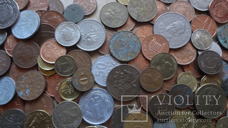 Супер - Гора иностранных монет без наших. 458 штук, фото №7
