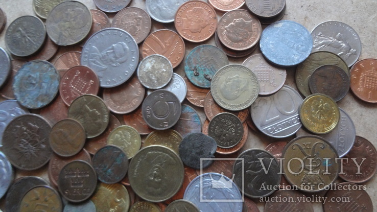 Супер - Гора иностранных монет без наших. 458 штук, фото №8