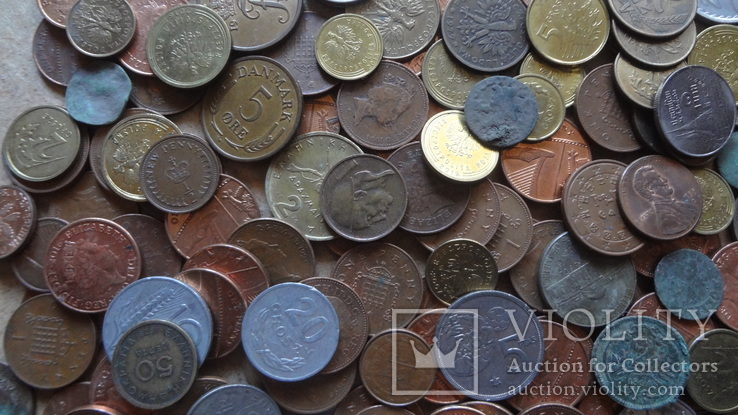Супер - Гора иностранных монет без наших. 458 штук, фото №9