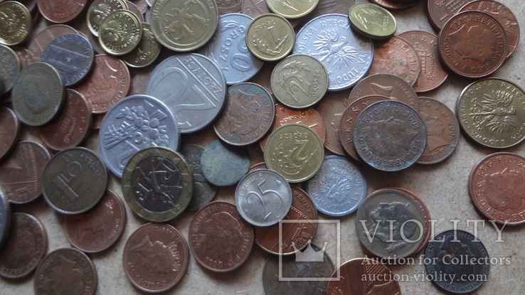 Супер - Гора иностранных монет без наших. 458 штук, фото №13