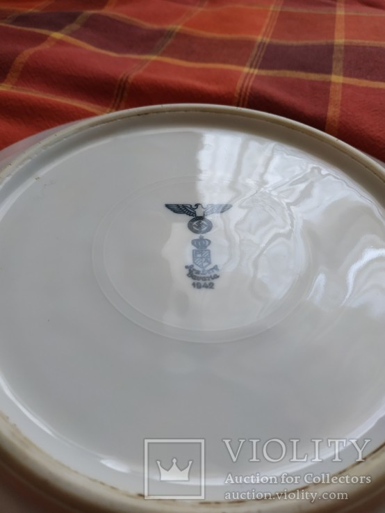 Чашка люфтваффе,  тарелка WH, блюдце тех времен, фото №4