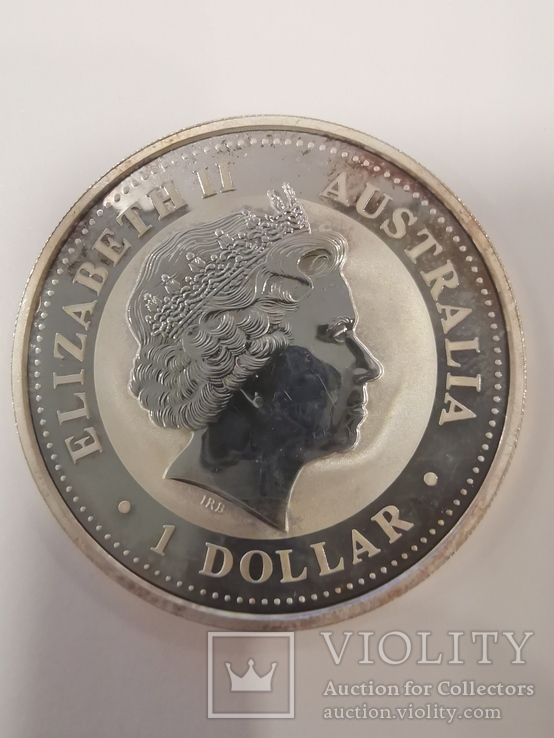 Монета срібло 1долар Австралія 2006 999 вовк, фото №3