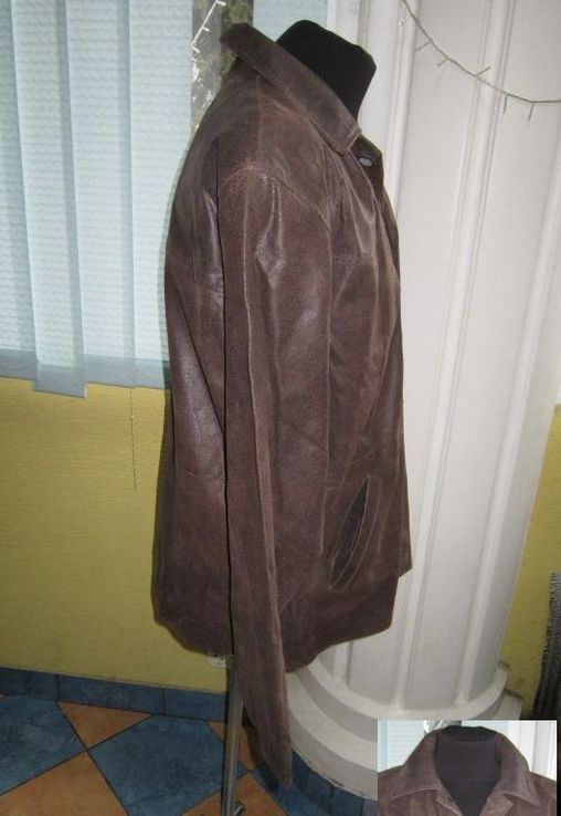 Большая лёгкая кожаная мужская куртка BLEND of AMERICA. Дания. Лот 839, фото №5