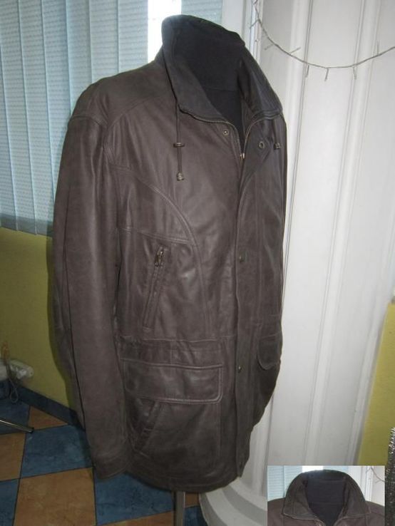 Большая кожаная мужская куртка ECHTES LEDER. Германия. Лот 840, фото №3