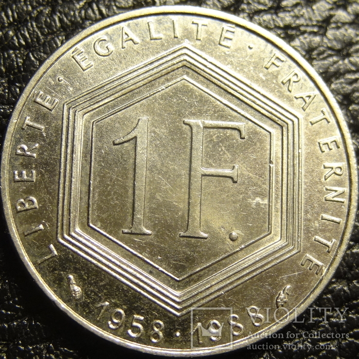1 франк Франція 1988 Шарль Де Голль, фото №3