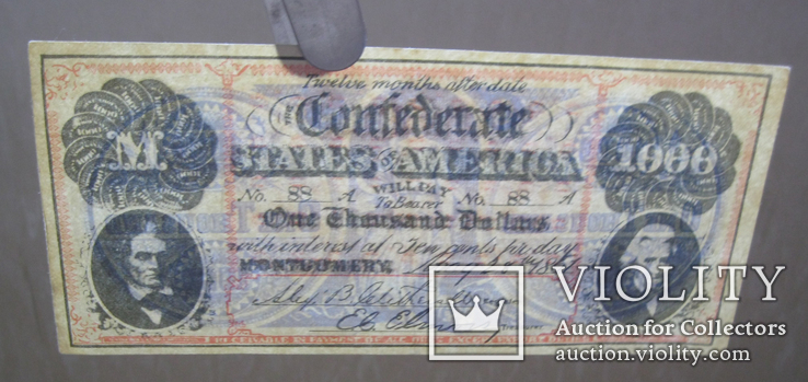 1000 долларов 1861 конфедераты, фото №3