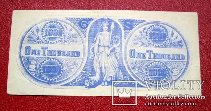 1000 долларов 1861 конфедераты, фото №4