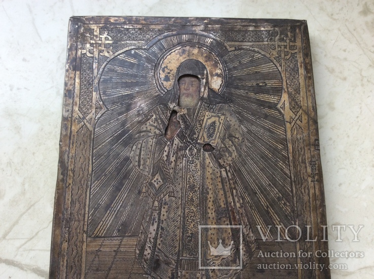 Икона Св. Петра 84, позолота, фото №3