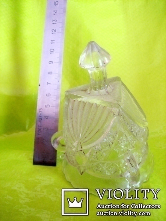 Старовинна скляна лампадка, фото №4