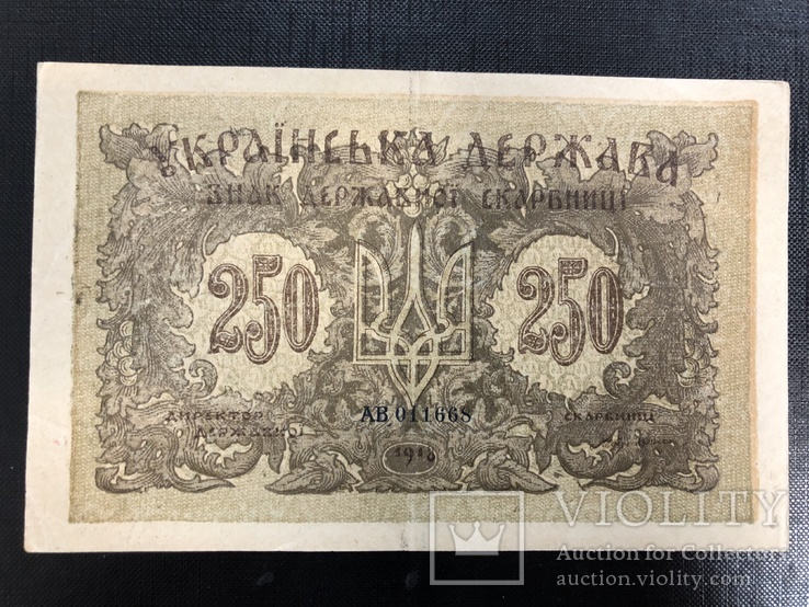 250 карбованців 1918 року XF, фото №2