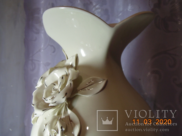Большая красивая ваза с розами. 47 см., фото №8