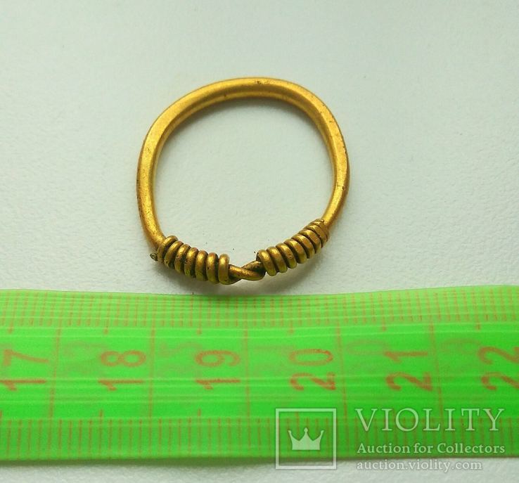 Золотое височное кольцо ЧК,  5,71г., фото №6