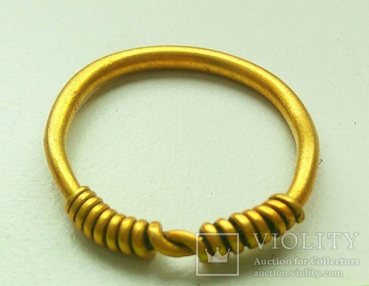 Золотое височное кольцо ЧК,  5,71г., фото №2
