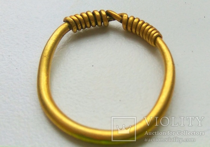 Золотое височное кольцо ЧК,  5,71г., фото №11