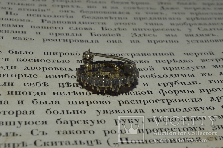 Брошь серебро с богемскими Чешскими гранатами пиропы, фото №11