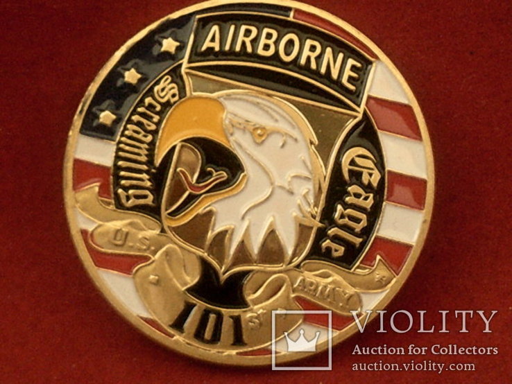 Медаль жетон - 101-я дивизия US.Army, фото №8