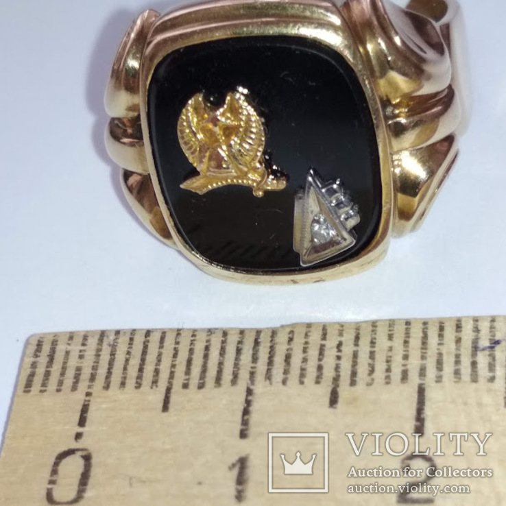 Золотое мужское масонское кольцо, фото №6