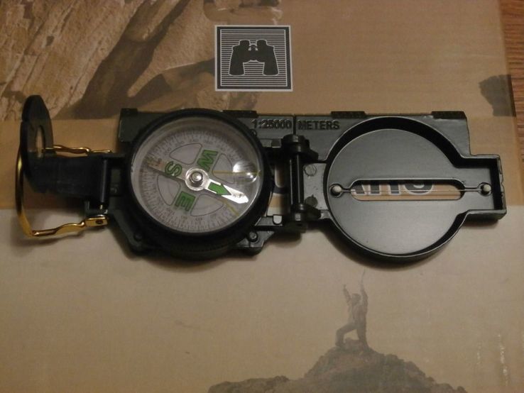 Армейский компас Lensatic (пластик, олива)​, фото №2