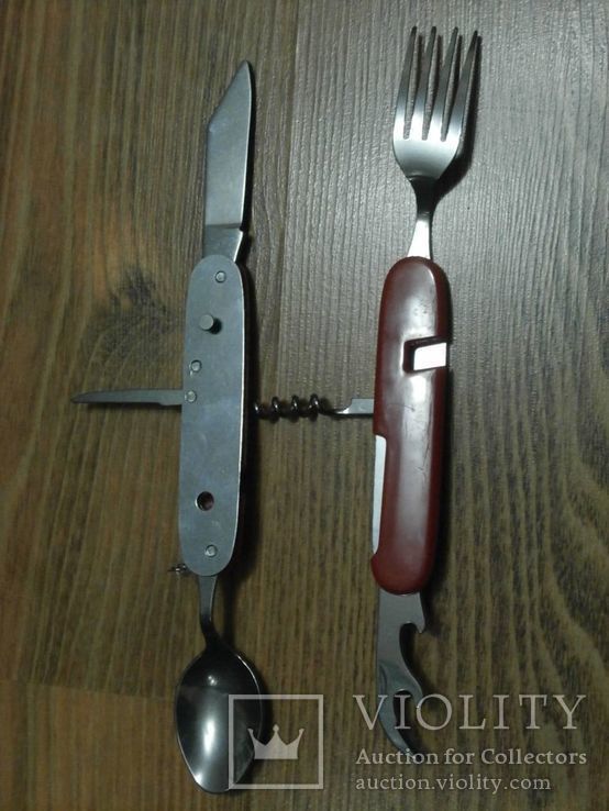 Туристический набор 6в1 нож,вилка,нож,штопор,открывалка,шило, фото №8