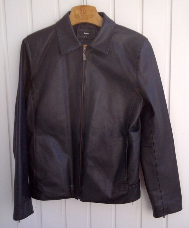Легкая весеняя кожаная куртка ZERO uk14, фото №5