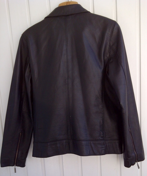 Легкая весеняя кожаная куртка ZERO uk14, фото №8