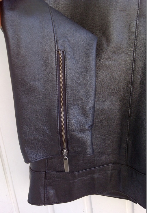 Легкая весеняя кожаная куртка ZERO uk14, фото №9