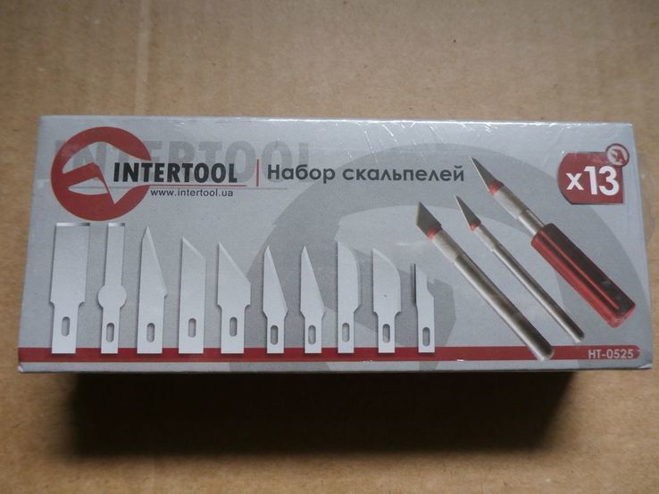 Набор Скальпелей INTERTOOL для резьки по дереву 13 лезвий