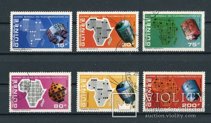 Гвинея, космос, спутники. 1972 г. (полная серия) к\ц 3 Е