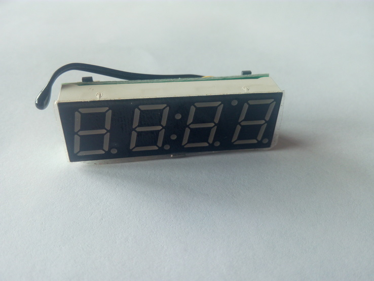 Автомобильные Часы , термометр , вольтметр (синии), фото №2