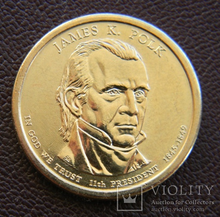 США 1 доллар 2009, 11 президент Джеймс Полк (1845-1849)