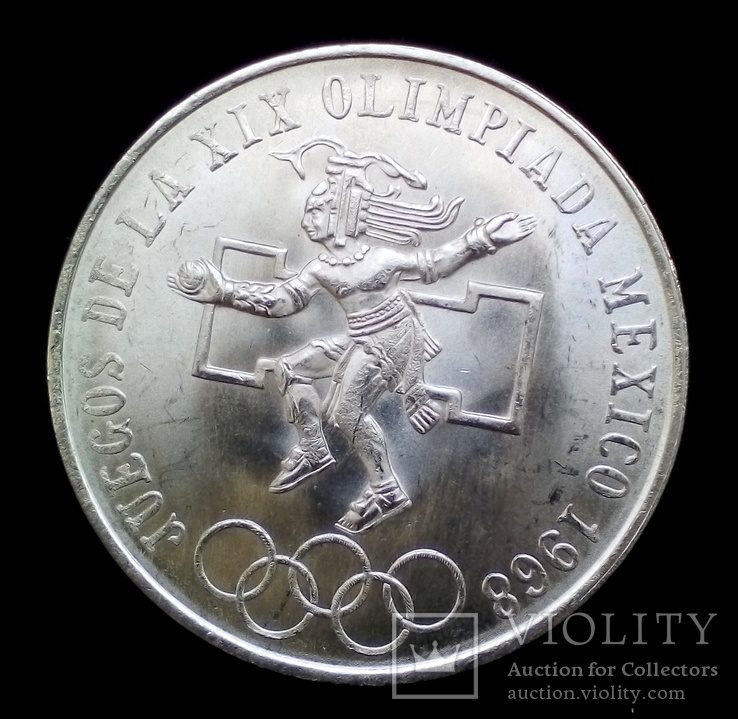 Мексика 25 песо 1968 г Летние Олимпийские игры.