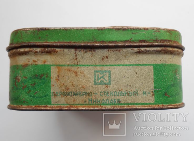 Жестяная коробка - мятный зубной порошок. СССР, фото №3