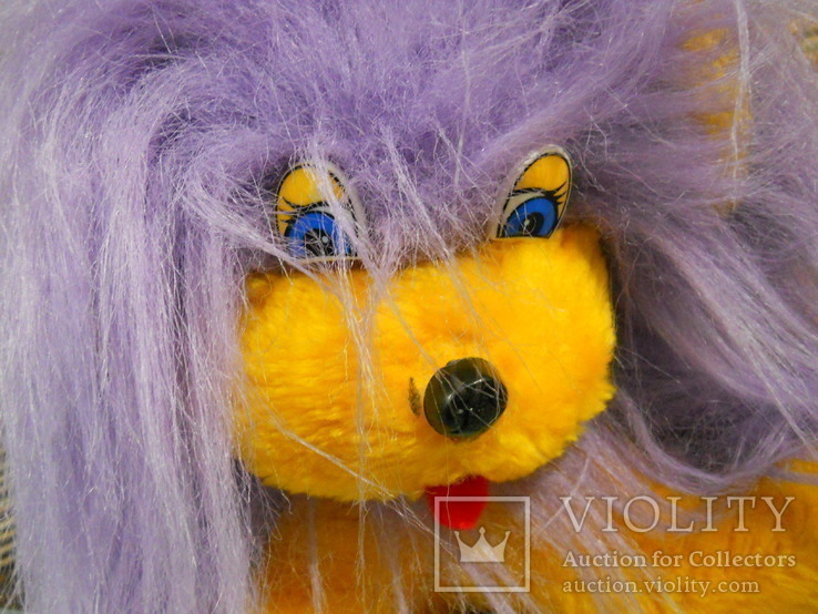 Мягкая игрушка фиолетовая собачка, фото №3