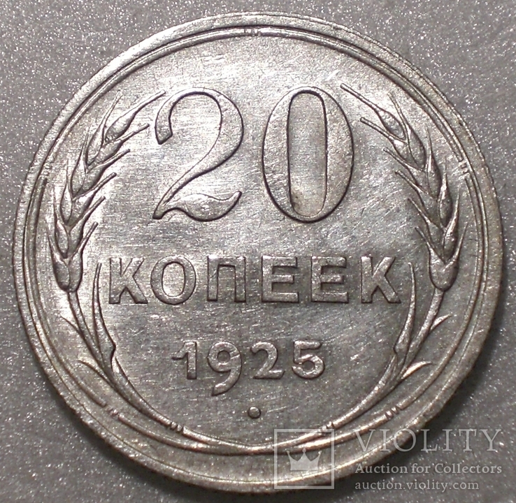 20 копеек 1925 штемпельный блеск, фото №2