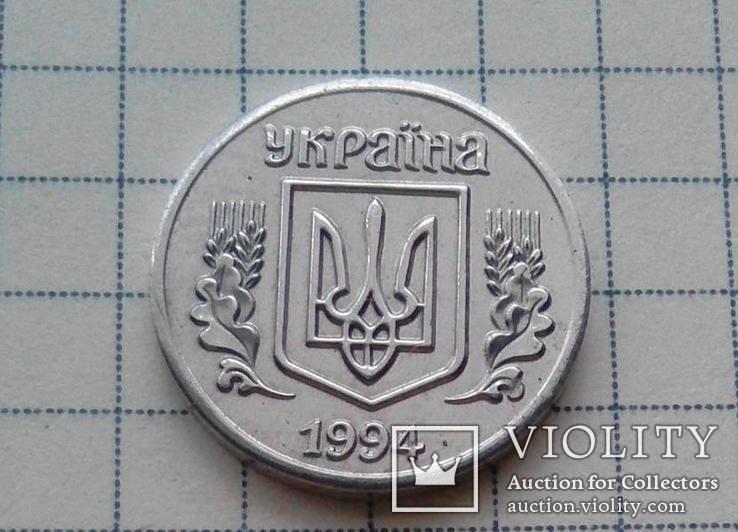 1 копейка 1994 год аллюминевая копия монеты украины, фото №3