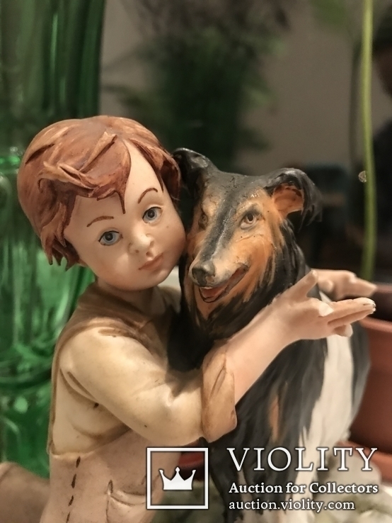 Статуэтка «Мальчик с собакой», Capodimonte, Италия, фото №10