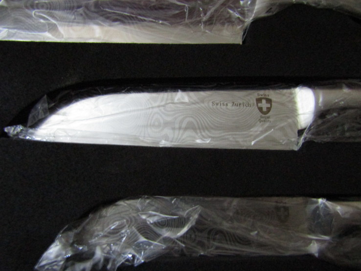 Набор швейцарских дамасских ножей, фото №6
