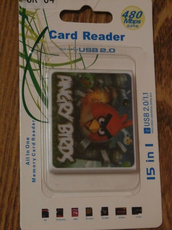 Картридер CARD READER 15IN1 Angry birds, фото №2