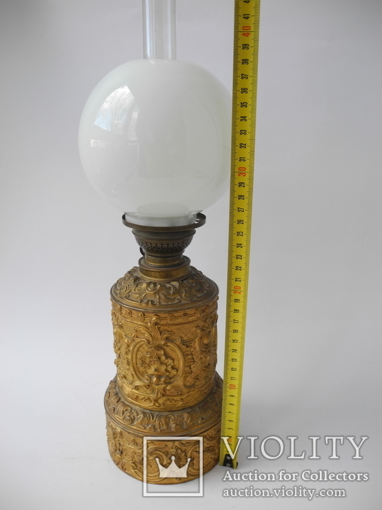 Старинная Керосиновая лампа Kosmos Brenner в стиле Барроко Рококо ( Франция ), фото №9
