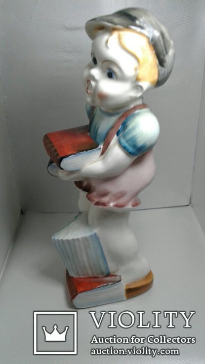 Фарфоровая статуэтка Мальчик с книгами. Япония., фото №6